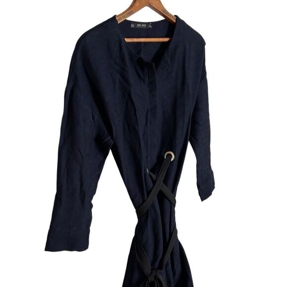 Zara Basic Collection Belted Midi Dress - Picture 2 of 6